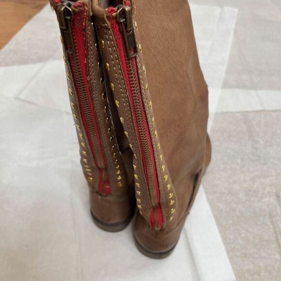 Steve Madden Tan Brown Tall Riding Boots - Picture 5 of 11